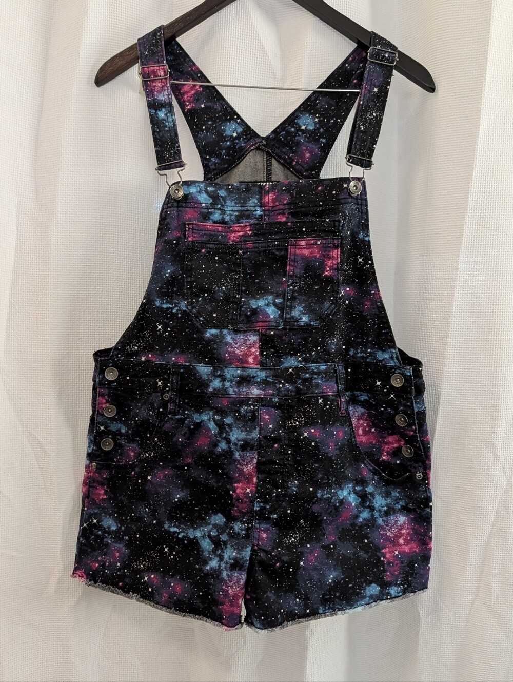 Hot Topic HT Denim Galaxy Shortalls
